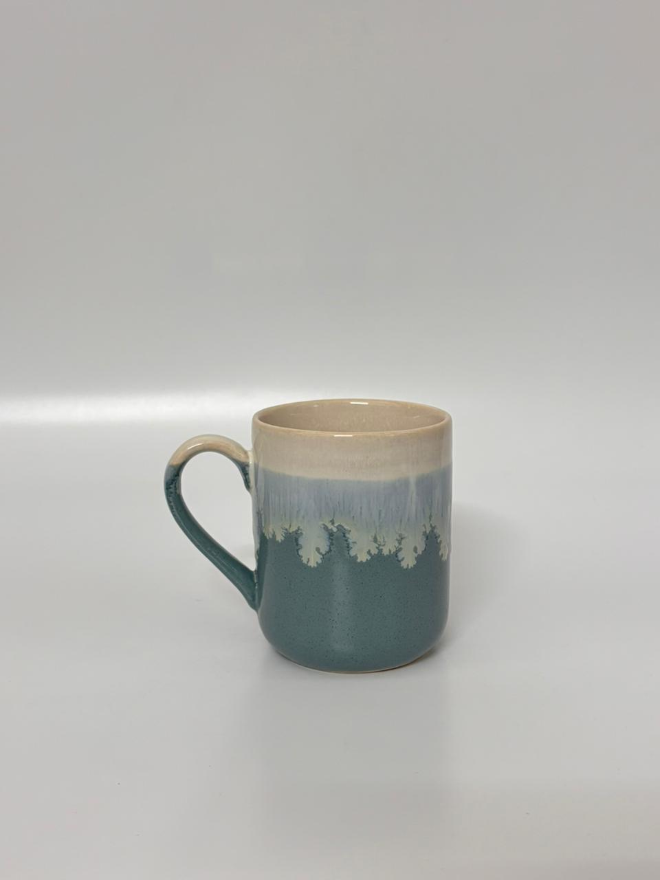 Set of 2 – Studio Pottery Dual-Tone  Ceramic Mugs