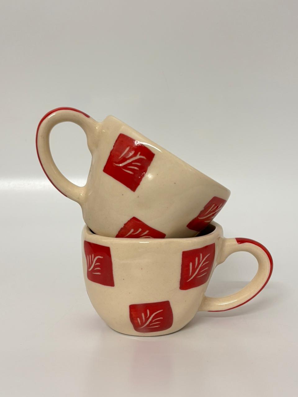 Red Tile Ceramic Mug