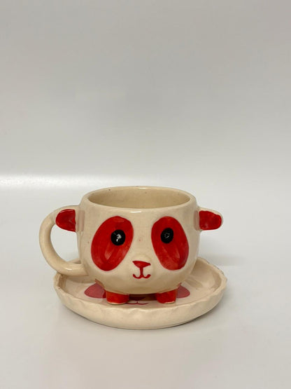Panda Hug Ceramic Cup & Saucer Set