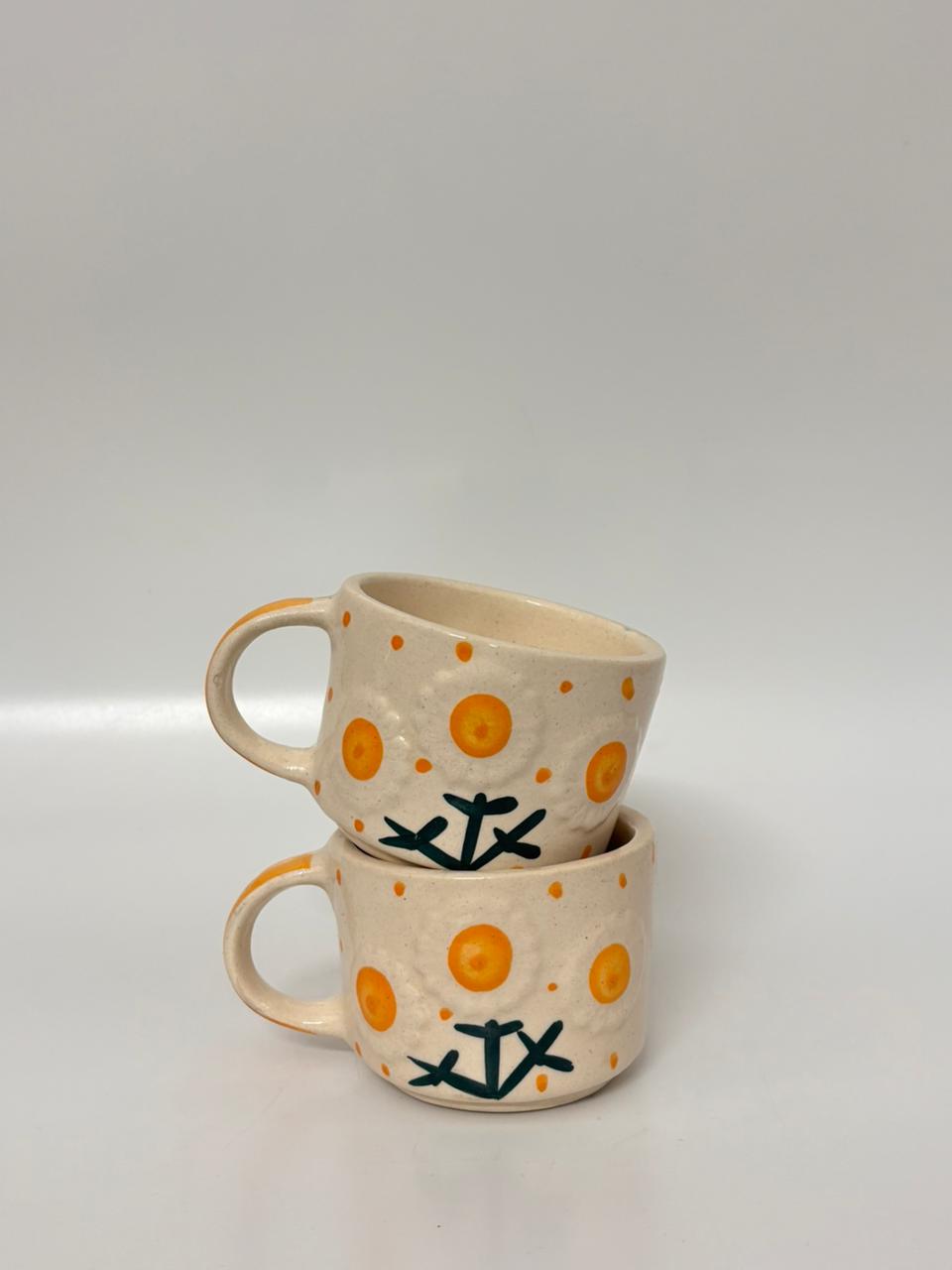 Sun Dot Handcrafted Ceramic Cup