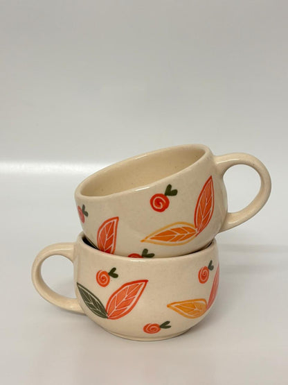 Autumn Leaf Handcrafted Ceramic Cup