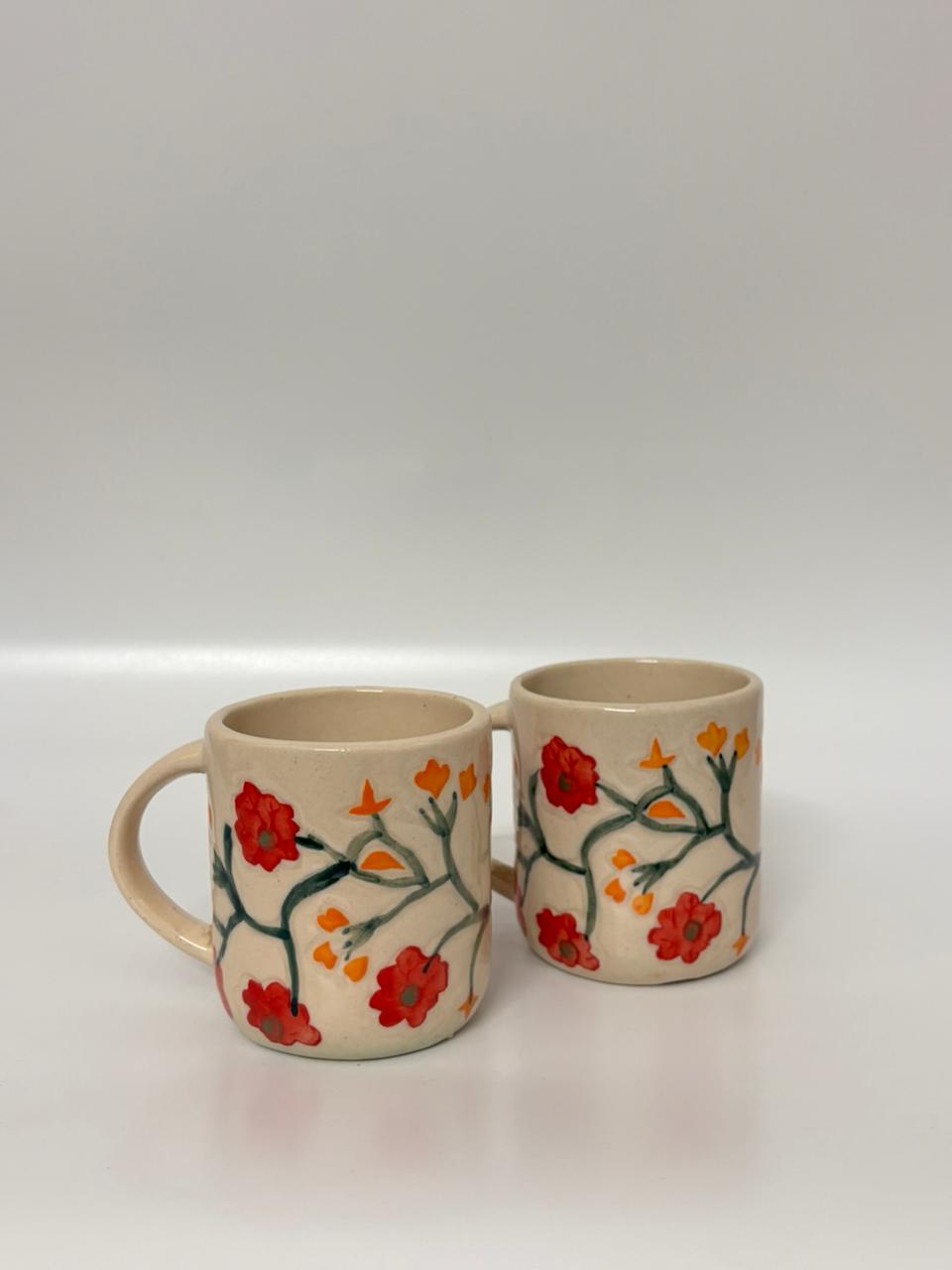 Handcrafted Floral Coffee Mug