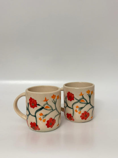 Handcrafted Floral Coffee Mug