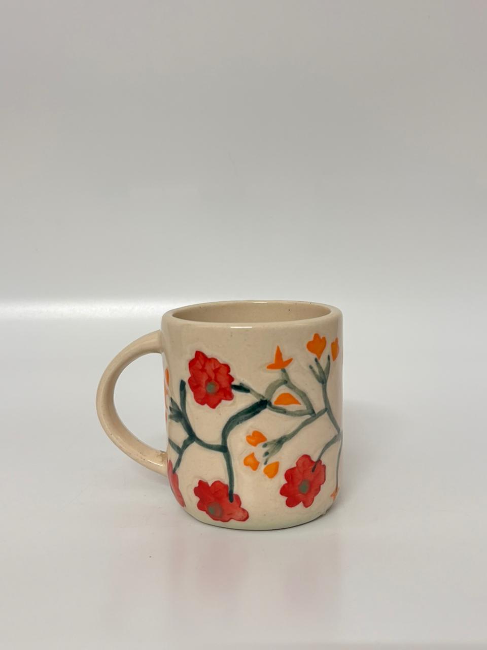 Handcrafted Floral Coffee Mug