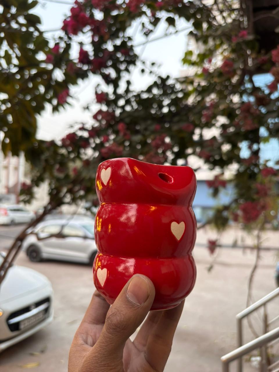 Heart Bloom Ceramic Cup
