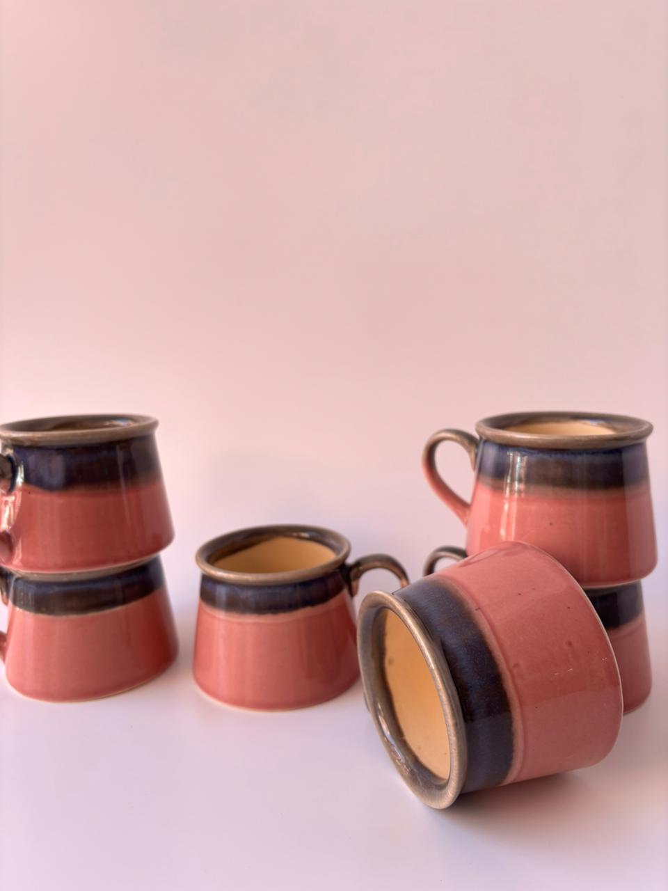 Stoneware Luxury Handmade Mug Set of 6