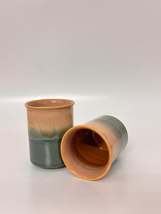 Reactive Glaze Stoneware Tumbler – Set of 2