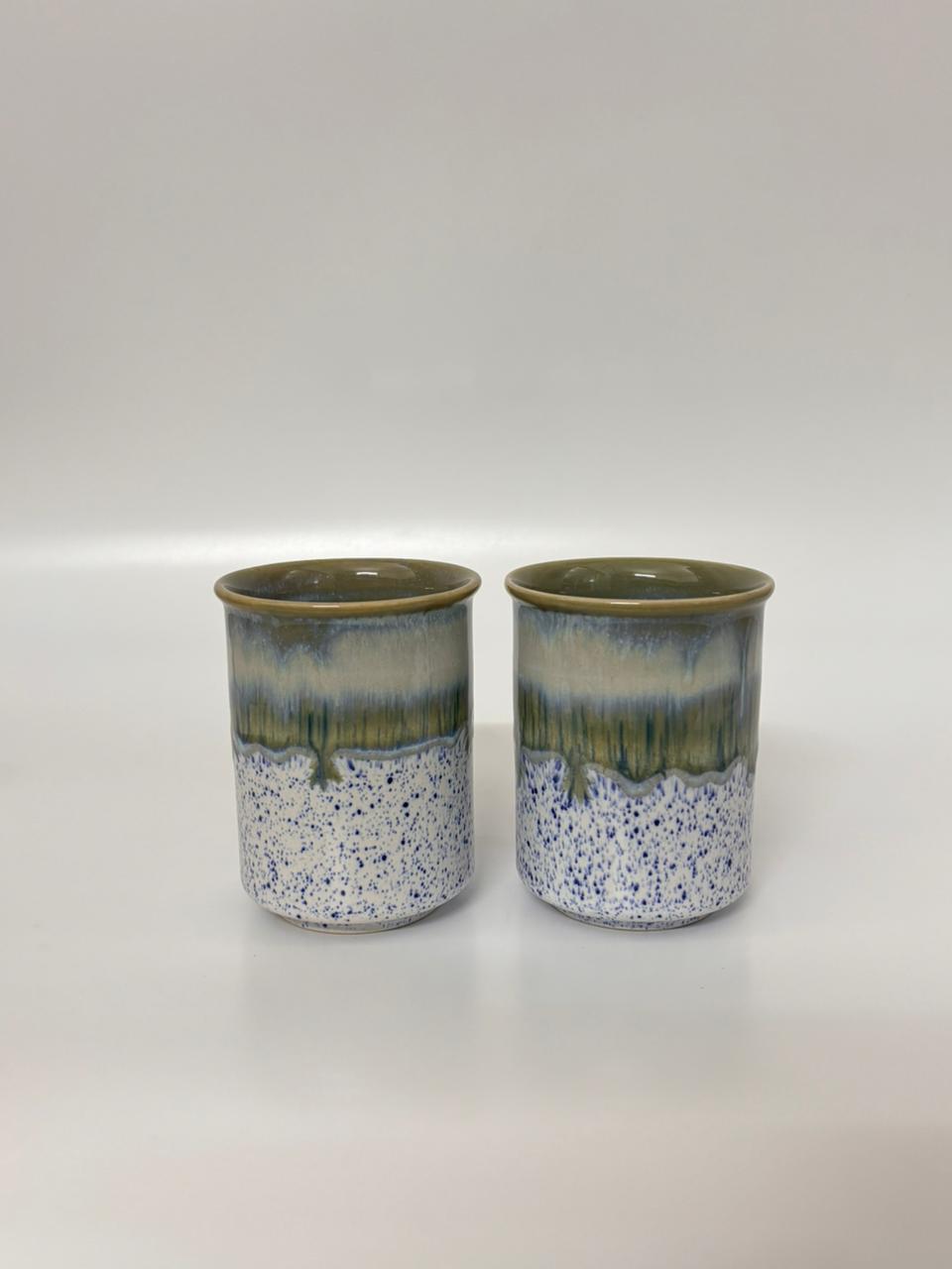 Reactive Glaze Stoneware Tumbler – Set of 2