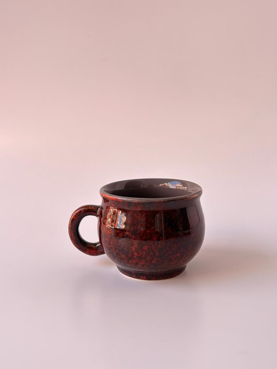 Reactive Glaze Stoneware Tea Cups – Set of 6