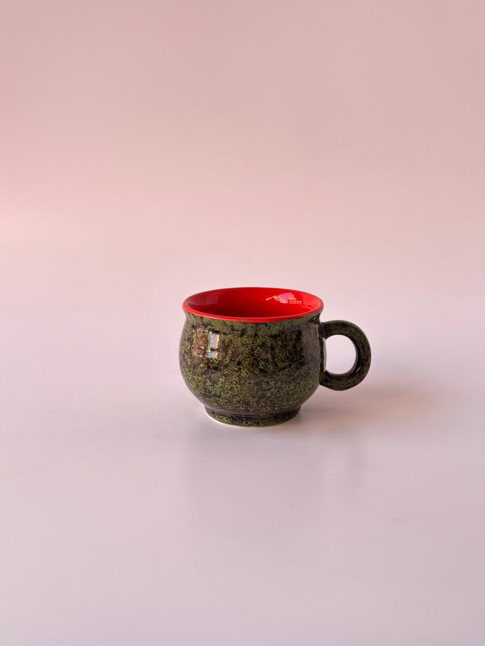 Reactive Glaze Stoneware Tea Cups – Set of 6