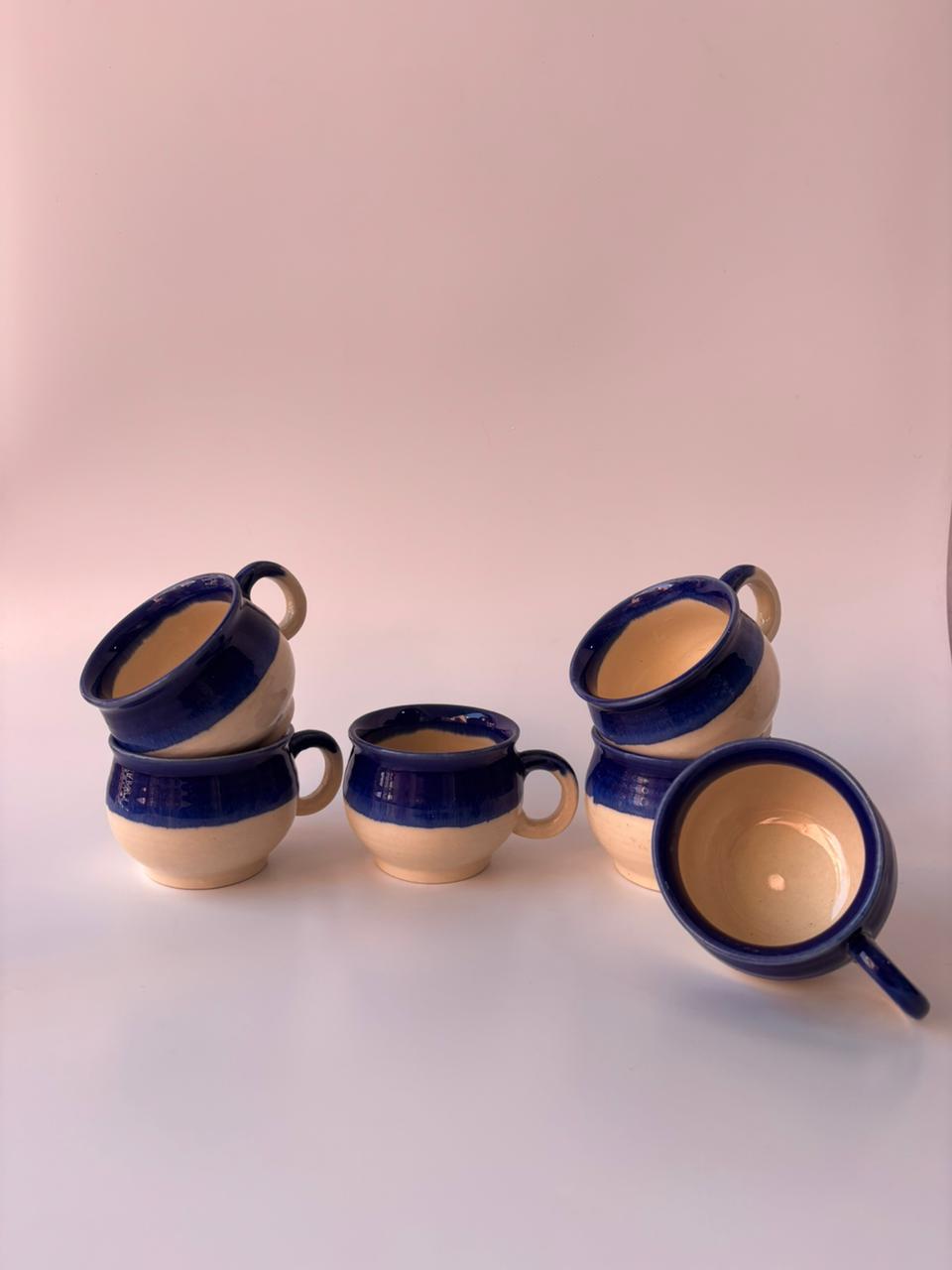 Handcrafted Ceramic Tea Cups – Set of 6