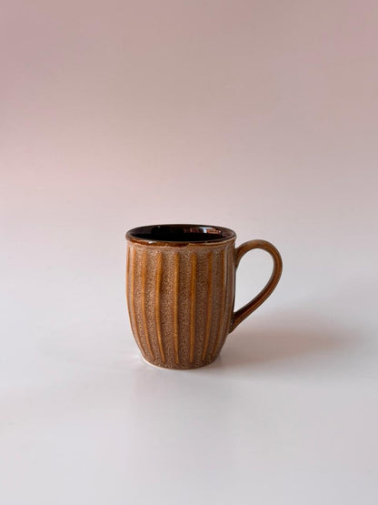 Amber Ridge Ceramic Mug – Set of 6