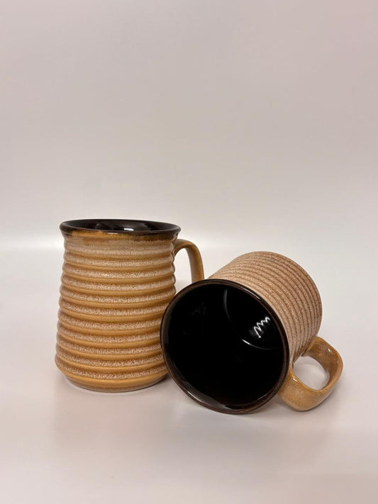 Luxury Ribbed Ceramic Beer Mug