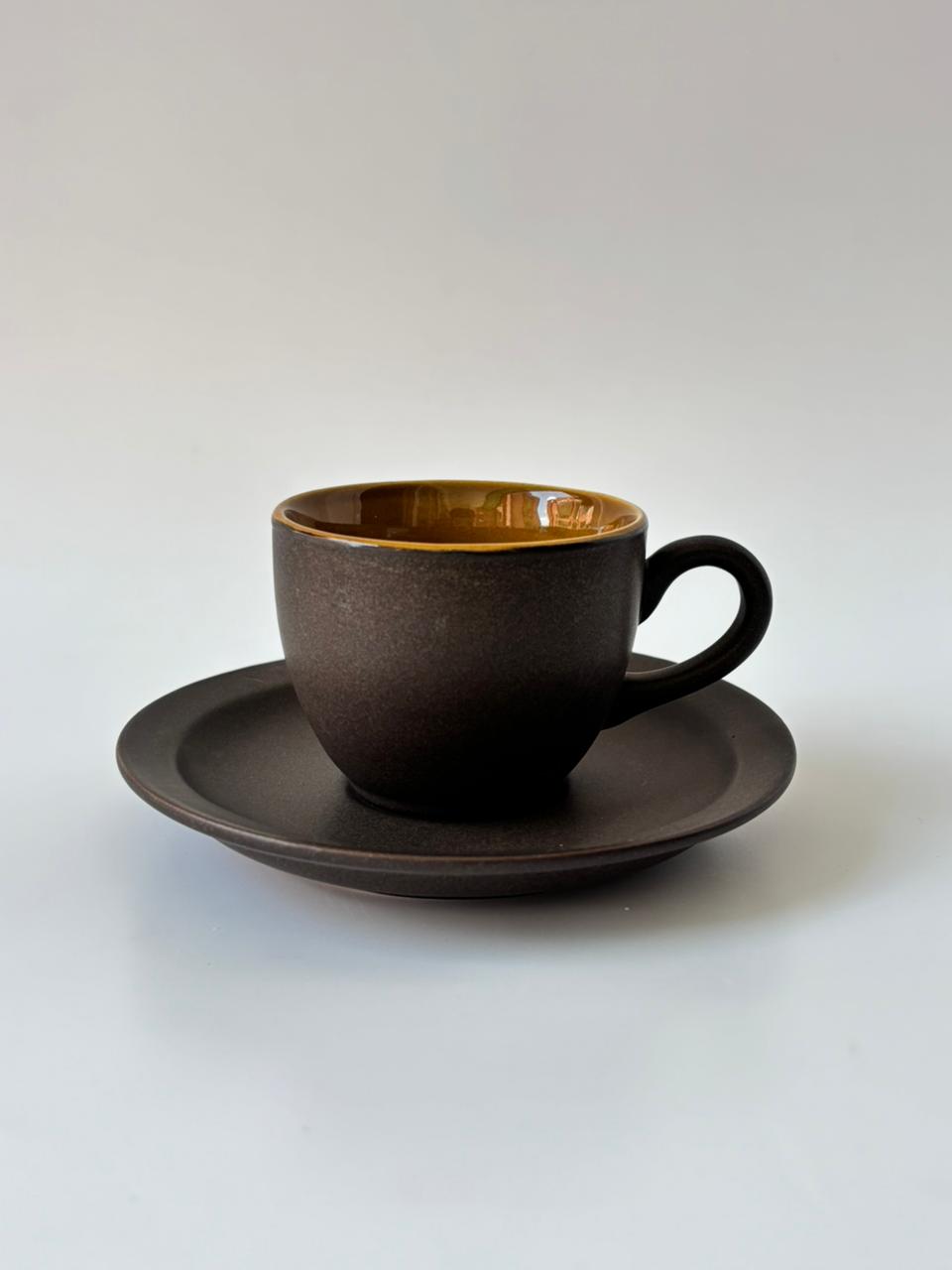 Midnight Mocha Cappuccino Cup & Saucer | 130 ML