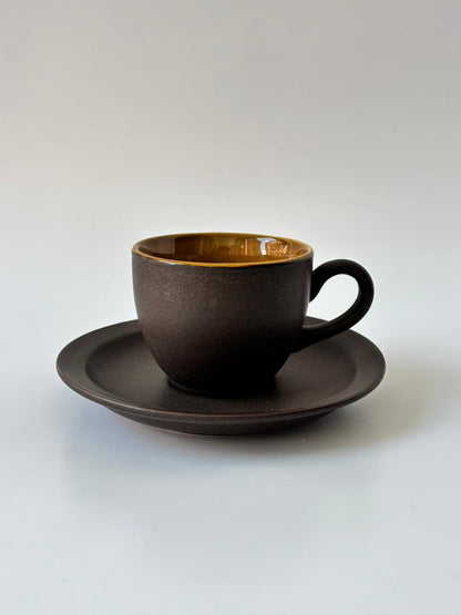 Midnight Mocha Cappuccino Cup & Saucer | 130 ML