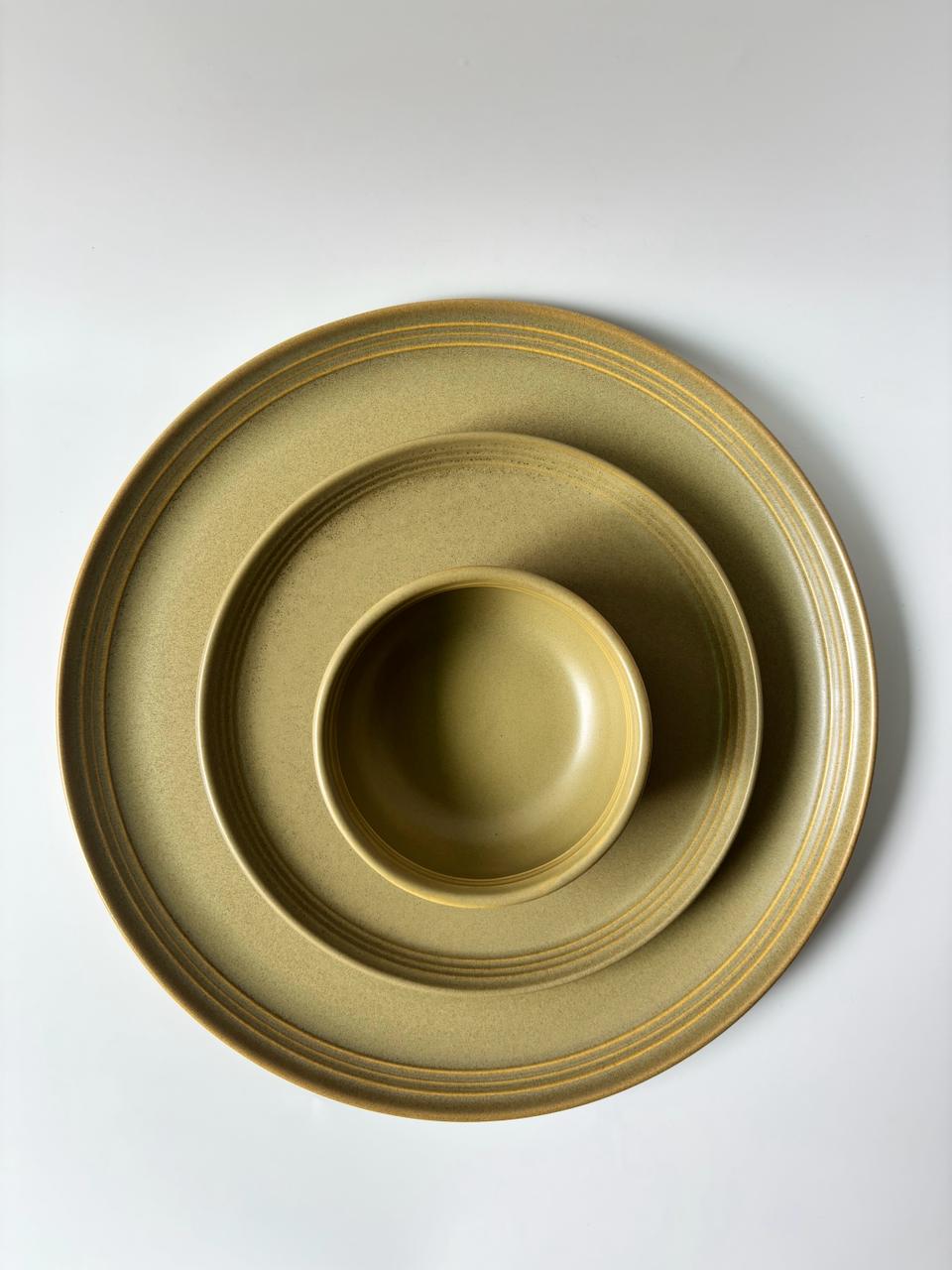 Matte Beige Porcelain
 Dinner Set – 20 Pieces (Set of 2 Serving Bowls)