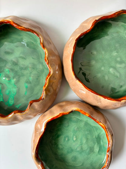 Handmade Organic Glazed Ceramic Bowl Set